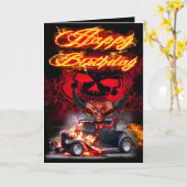 Frisierte Auto der Geburtstagskarte Karte (Gelbe Blume)