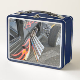 Frisierte Auto Dragster Metall Brotdose