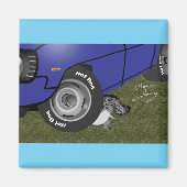 Frisierte Auto Eichhörnchen. Magnet (Vorne)