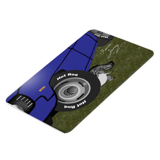 Frisierte Auto Eichhörnchen. Magnet (Linke Seite)