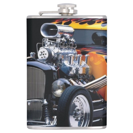 Frisierte Auto Flachmann (Vorderseite)