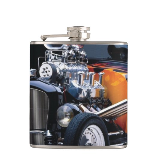 Frisierte Auto Flachmann (Vorderseite)