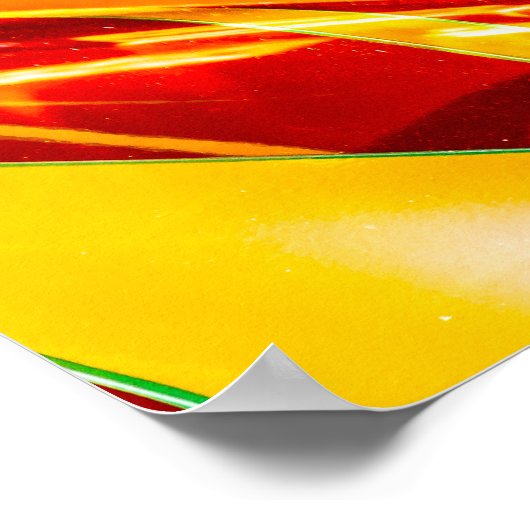 Frisierte Auto Flames Poster (Ecke)