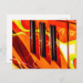 Frisierte Auto Flames Postkarte (Vorne/Hinten)