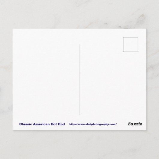 Frisierte Auto Flames Postkarte (Rückseite)