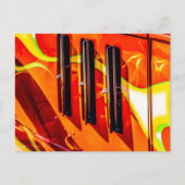 Frisierte Auto Flames Postkarte (Vorderseite)