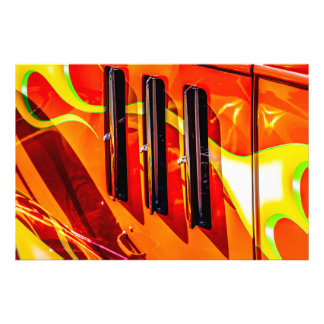 Frisierte Auto Flamest Fotodruck