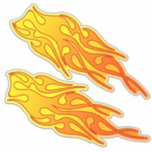 Frisierte Auto Flammen Vinyl Stickers Aufkleber (Vorderseite)