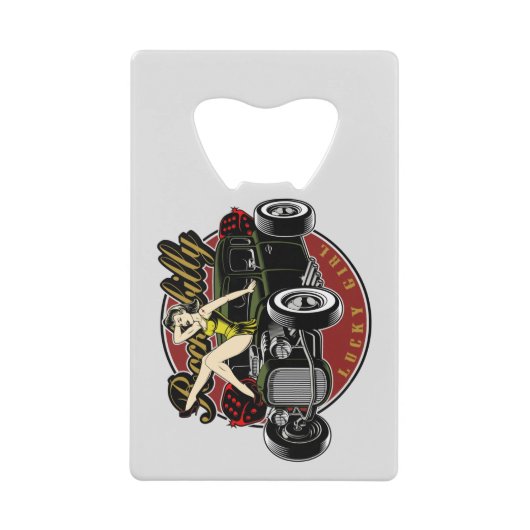 Frisierte Auto Flaschenöffner aus Edelstahl (Vorderseite)