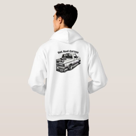 Frisierte Auto Garage Hoodie (Schwarz voll)