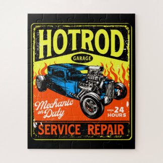 Frisierte Auto Garage Service Reparaturen Puzzle