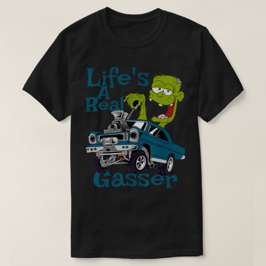 Frisierte Auto Gasser Outlaw Drag Racing Blown Str T-Shirt (Design vorne)