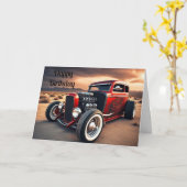 frisierte Auto Geburtstagskarte Karte (Gelbe Blume)