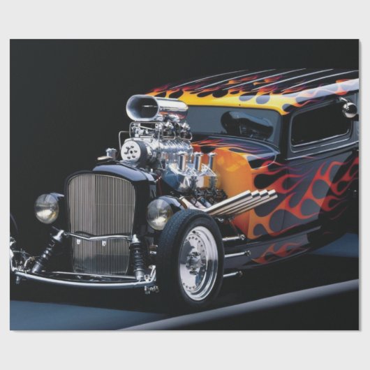 Frisierte Auto Geschenkpapier (Flach)