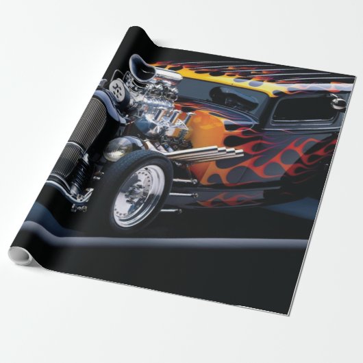Frisierte Auto Geschenkpapier (Ungerollt)
