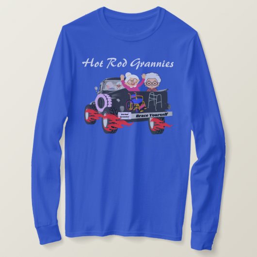 Frisierte Auto Grannies Long Sleeve T - Shirt (Design vorne)