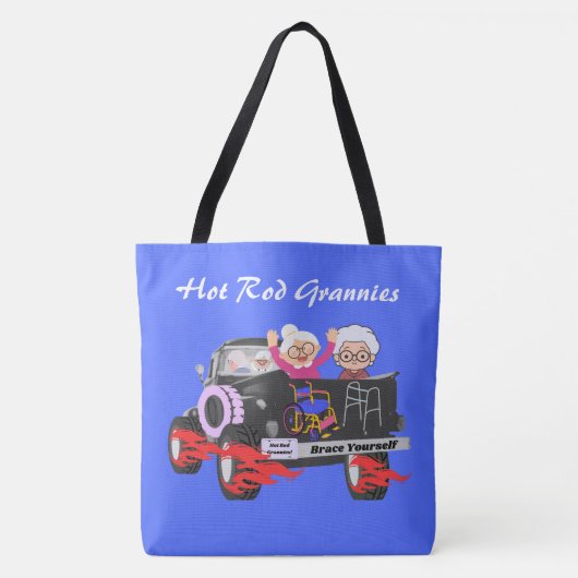 Frisierte Auto Grannies Schultertasche Tasche (Vorderseite)