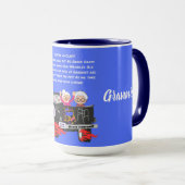 Frisierte Auto Grannies Zwei-Tone-Blue-Kaffee-Tass Tasse (VorderseiteRechts)