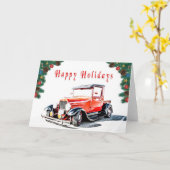 Frisierte Auto Holiday Card Karte (Gelbe Blume)
