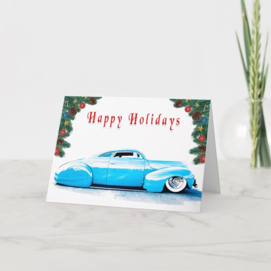 Frisierte Auto Holiday Card Karte (Vorderseite)