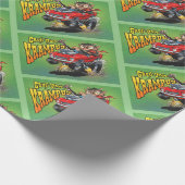 Frisierte Auto Krampus Wrapping Paper Geschenkpapier (Ecke)