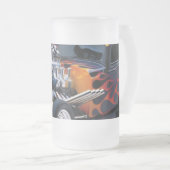 Frisierte Auto Mattglas Bierglas (VorderseiteRechts)