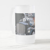 Frisierte Auto Mattglas Bierglas (Vorderseite Links)