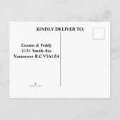 Frisierte Auto Party Feuer Hochzeit RSVP Einladungspostkarte (Rückseite)