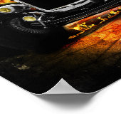 Frisierte Auto Party Feuer Hochzeit Schildkröte Poster (Ecke)