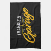 Frisierte Auto Pinstripes Retro Neon Biker Custom Geschirrtuch (Vertikal)