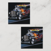 Frisierte Auto Quadratische Visitenkarte (Vorne/Hinten)
