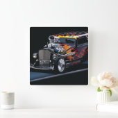 Frisierte Auto Quadratische Wanduhr (Zuhause)