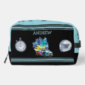 Frisierte Auto Race Car - Personalisiert Waschbeutel (Rückseite)