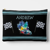 Frisierte Auto Race Car - Personalisiert Zubehörtasche (Vorderseite)