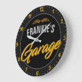 Frisierte Auto Retro Neon Style Biker Custom Garag Große Wanduhr (Winkel)