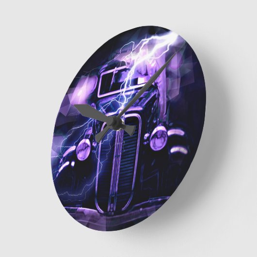 Frisierte Auto Runde Wanduhr (Winkel)