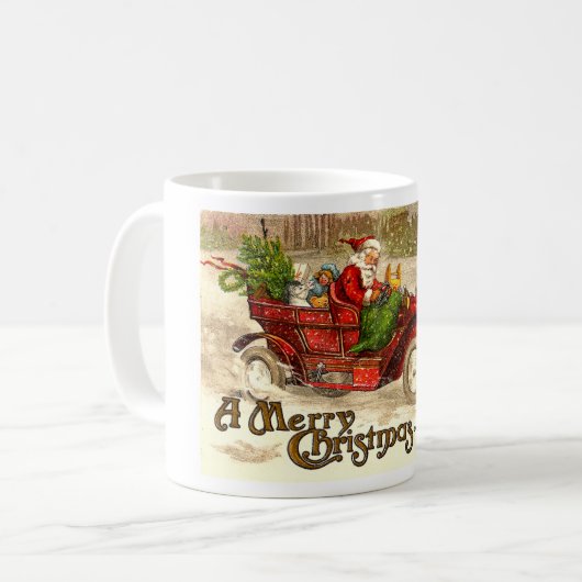 Frisierte Auto Santa Kaffeetasse (Vorderseite Links)