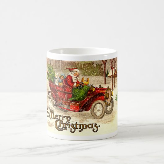 Frisierte Auto Santa Kaffeetasse (Mittel)