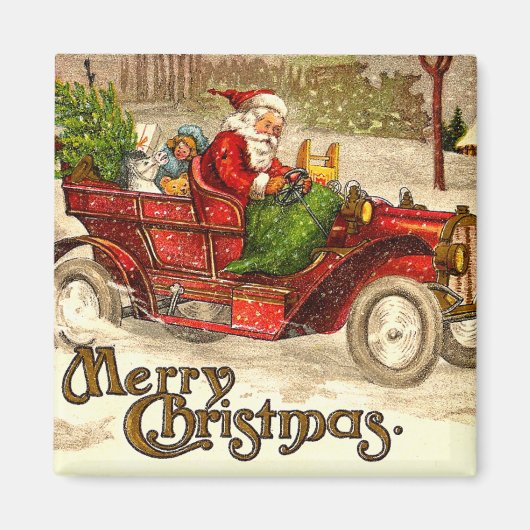 frisierte Auto Santa Magnet (Vorne)