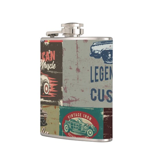 Frisierte Auto Stahlkolben Flachmann (Links)