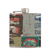 Frisierte Auto Stahlkolben Flachmann (Vorderseite)