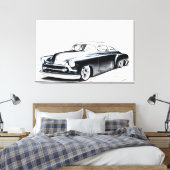 Frisierte Auto Stretched Canvas Print Leinwanddruck (Insitu (Schlafzimmer))