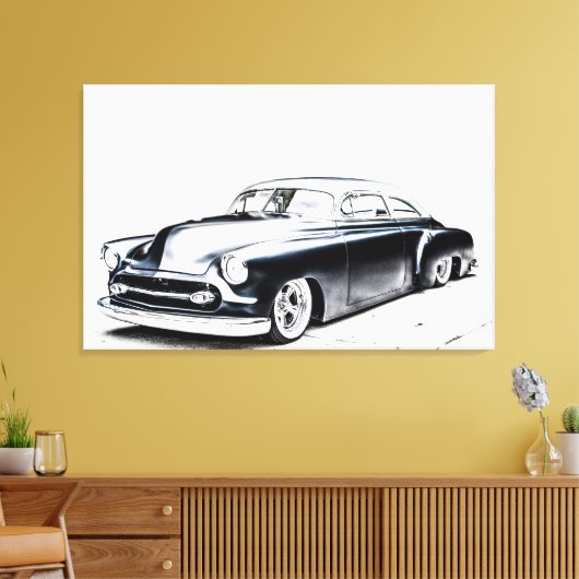Frisierte Auto Stretched Canvas Print Leinwanddruck (Insitu (Wohnzimmer))
