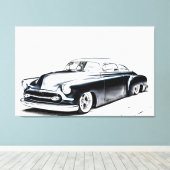 Frisierte Auto Stretched Canvas Print Leinwanddruck (Insitu (Holzboden))