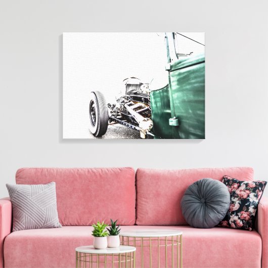 Frisierte Auto Stretched Canvas Print Leinwanddruck (Insitu (Wohnzimmer))