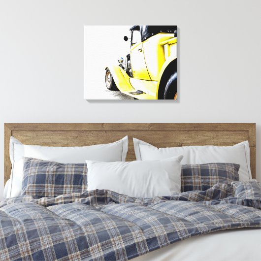 Frisierte Auto Stretched Canvas Print Leinwanddruck (Insitu (Schlafzimmer))