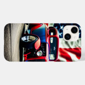 Frisierte Auto und amerikanische Flagge Case-Mate iPhone Hülle (Rückseite (Horizontal))