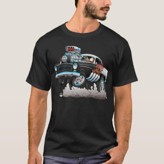 Frisierte Auto Usa Funny Classic Muscle Car Cartoo T-Shirt