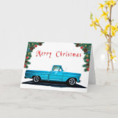 Frisierte Auto Weihnachtskarte Karte (Gelbe Blume)