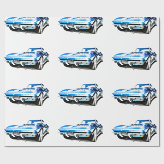 frisierte Auto Wrapping Paper Geschenkpapier (Flach)